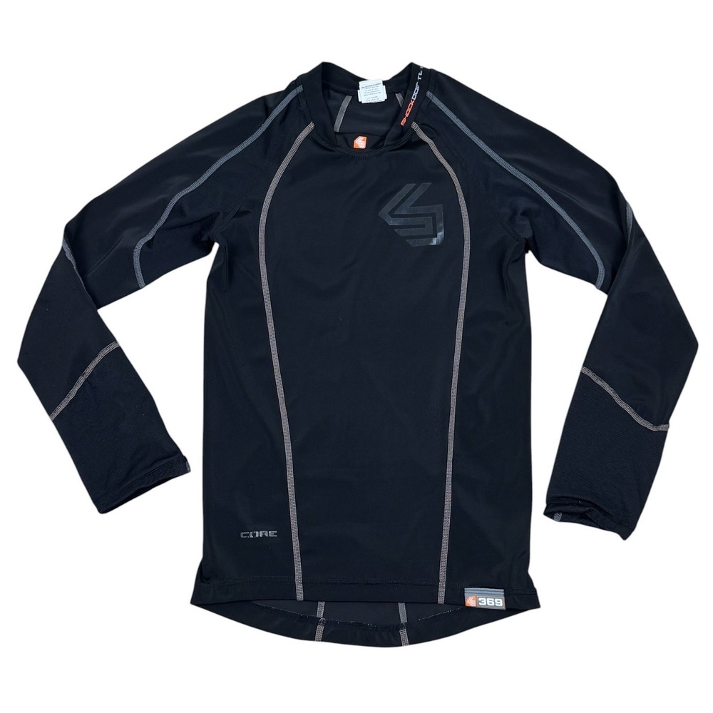 Shock Doctor Core Hockey Shirt Black #369 Base Layer Size Boys Medium